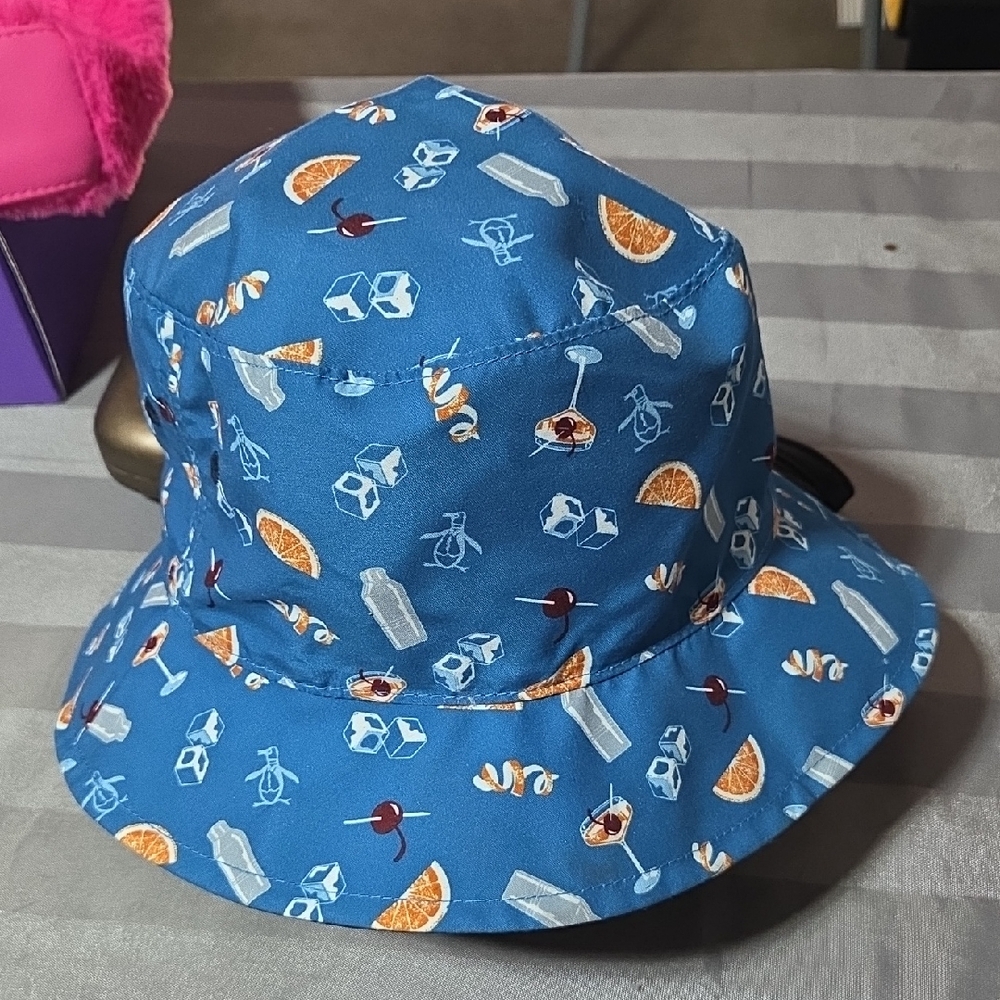Blue Patterned Bucket Hat